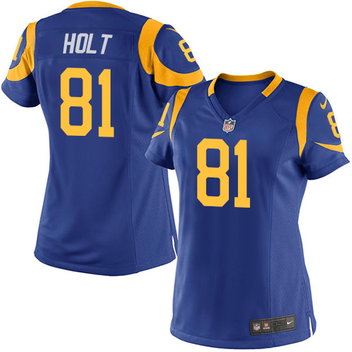 Women's Game Torry Holt Nike Jersey Royal Blue Alternate - #81 NFL Los Angeles Rams